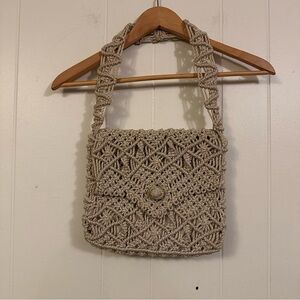 Handwoven vintage 70’s Macramé boho hippie Shoulder Bag
